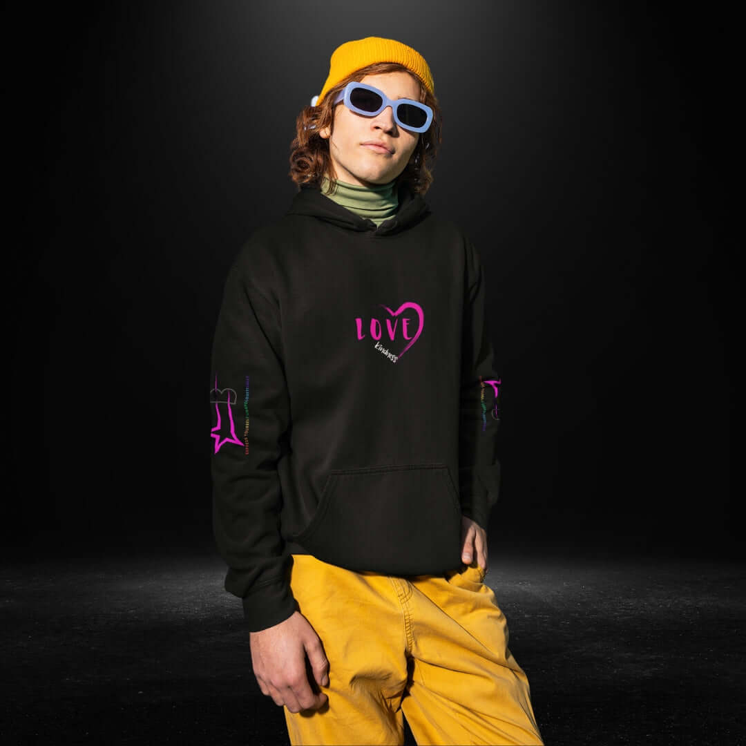 Love Kindness Black Hoodie - LGBTQIA+ HOODIES