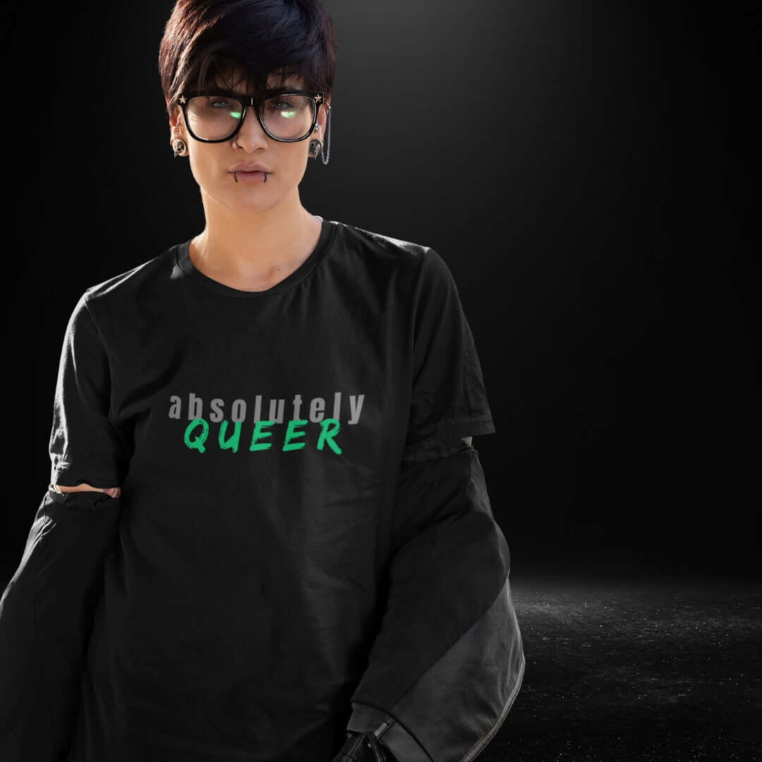Absolutely Queer Black Tee - Queer Collection 