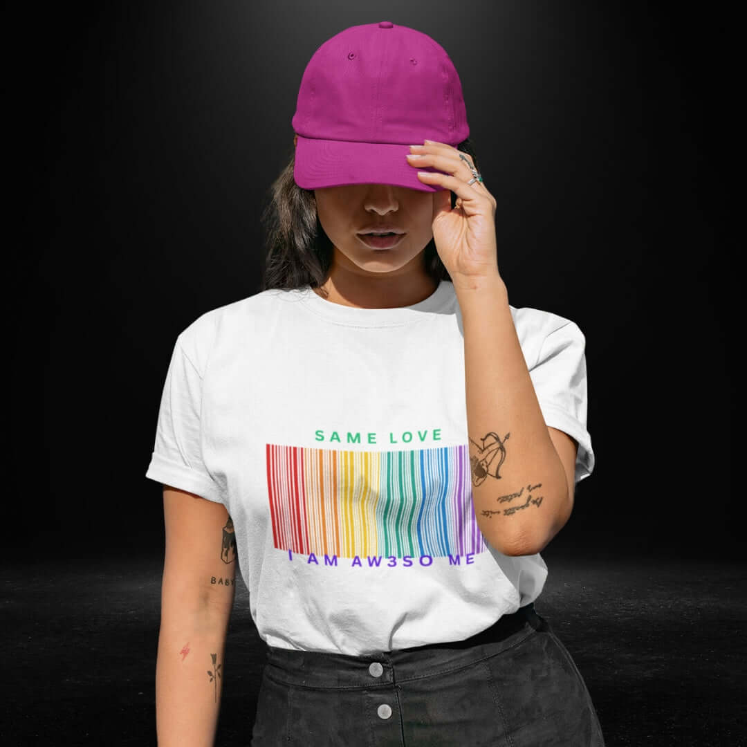 Same Love White Tee - LGBTQIA+ Ally Pride Clothing