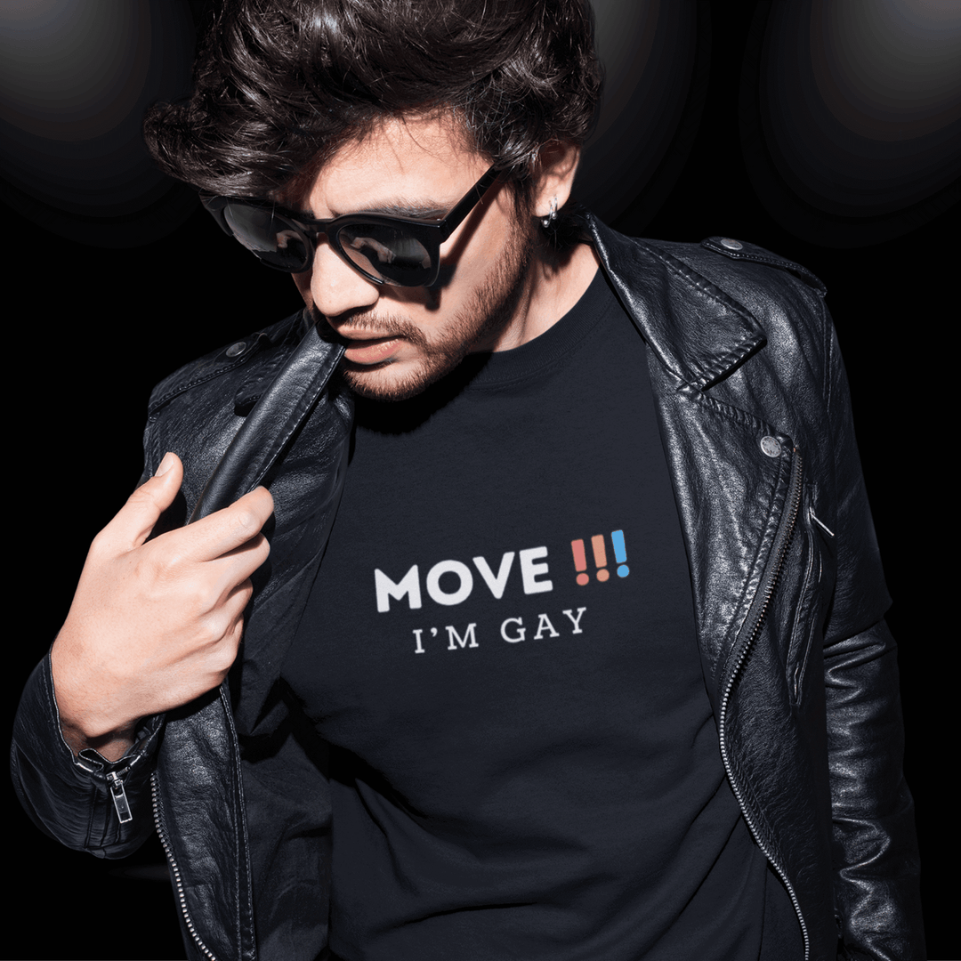 Move I'm Gay Black Tee - LGBTQIA+ Gay Tees