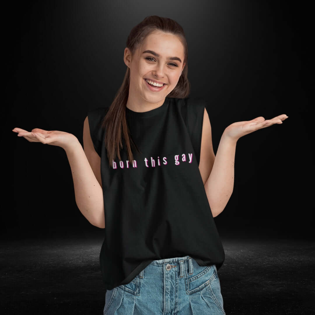 Born This Gay Black Tank 